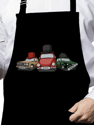 Tři veteráni zástěra Black