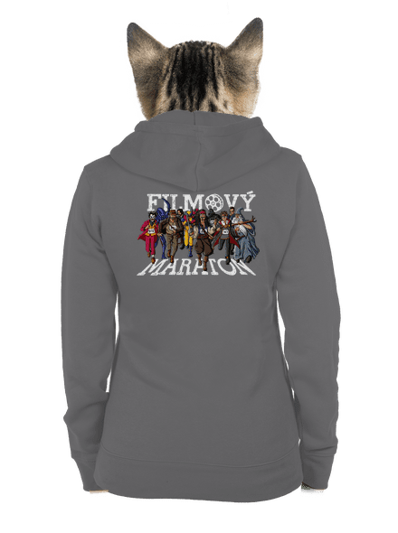 Filmový maraton dámská mikina na zip Steel Gray