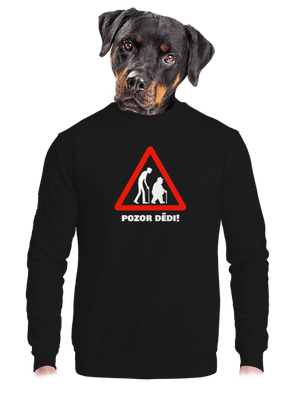 unisex mikina bez kapuce