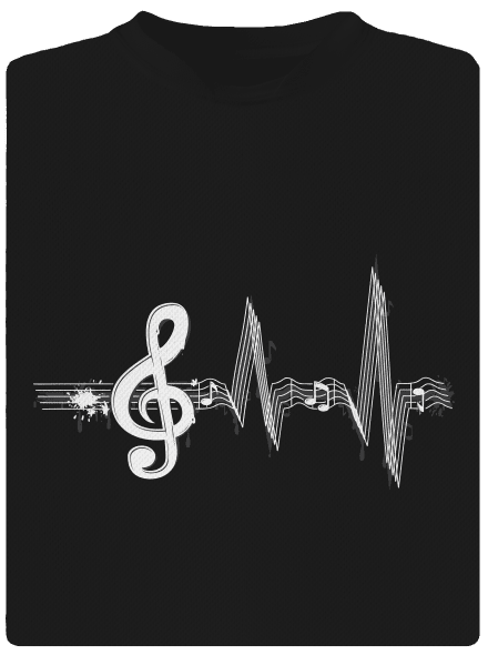 Žiju muzikou pánské sportovní tričko Black