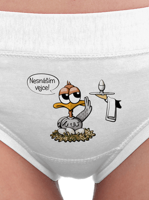 Nesnáším vejce dámské kalhotky White