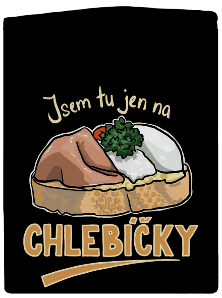 Na chlebíčky pánská mikina na zip Black