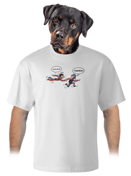 Tandem unisex tričko oversized White