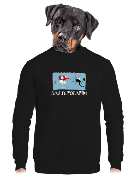 Rád se potápím unisex mikina bez kapuce Black