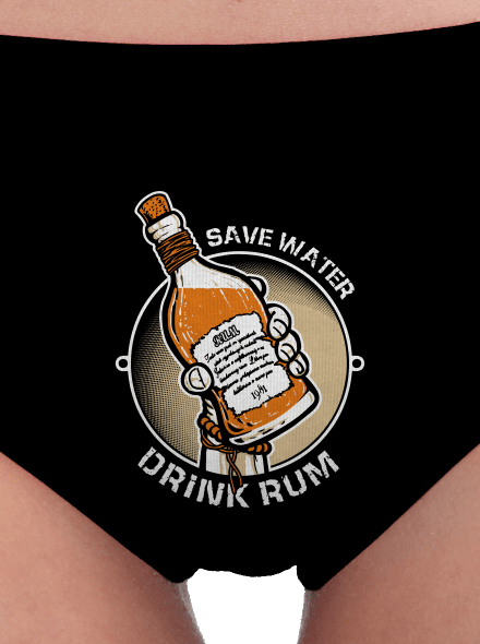 Save Water dámské kalhotky Black