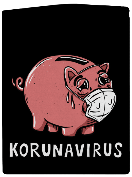 Korunavirus v kasičce dámská mikina na zip Black