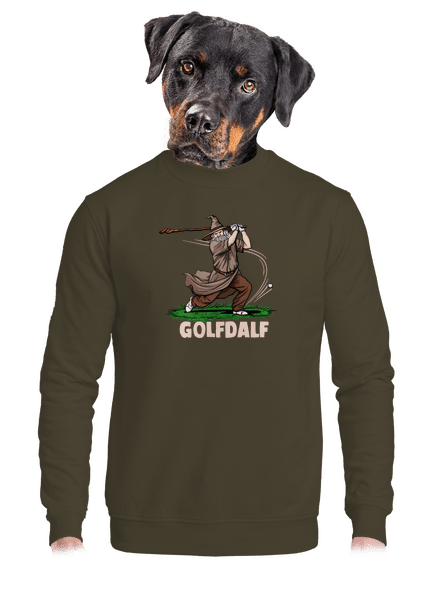 Golfdalf unisex mikina bez kapuce Urban Khaki