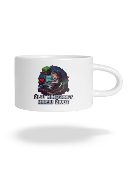 Žiju Minecraft hrnek makronka White