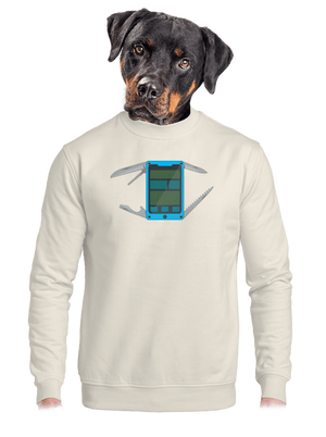 unisex mikina bez kapuce