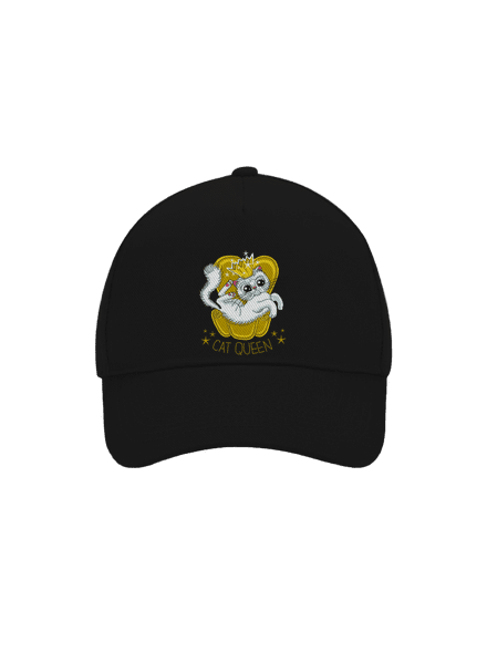 Kočičí královna kšiltovka baseballka Black