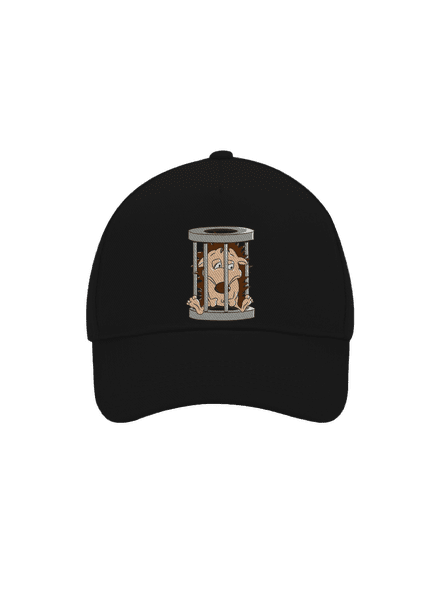 Ježeček v kleci kšiltovka baseballka Black