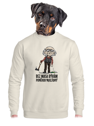 unisex mikina bez kapuce