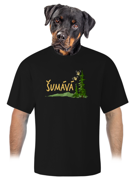 Šumává unisex tričko oversized Black