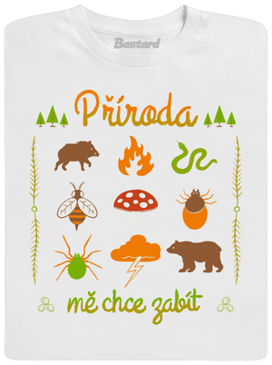 Příroda mě chce zabít pánské dlouhý rukáv White