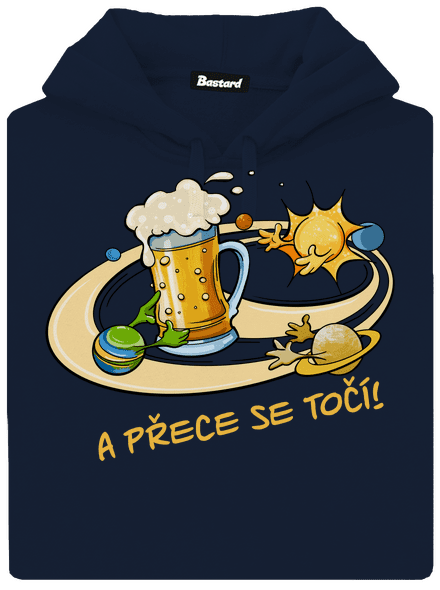 A přece se točí! pánská mikina klokanka Navy