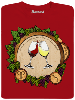 Vinný horoskop: Beran pánské dlouhý rukáv Red