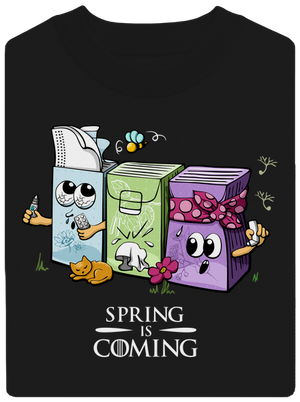 Spring is coming unisex mikina bez kapuce Black