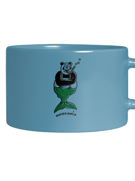 Mořská panda hrnek makronka Blue Macaron
