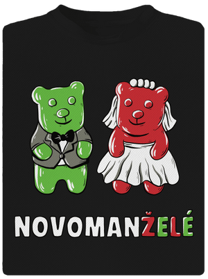 Novomanželé z želé pánské sportovní tričko Black