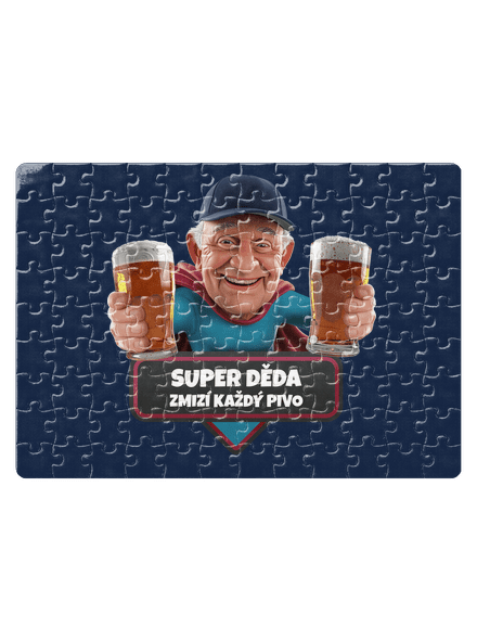 Super děda puzzle White