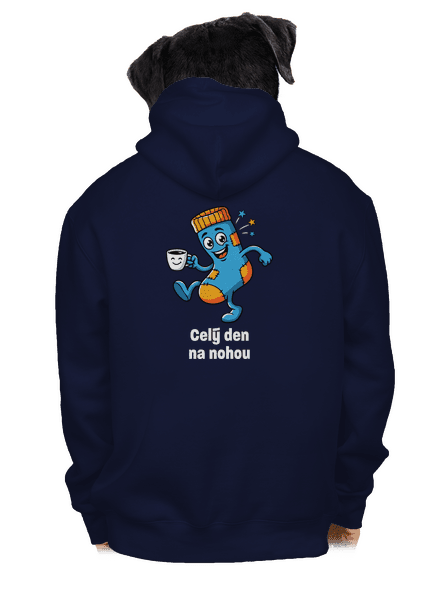 Na nohou pánská mikina na zip Navy