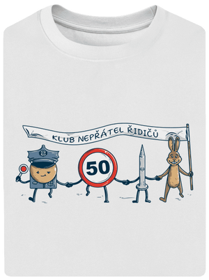 Nepřátelé řidičů unisex tričko oversized White