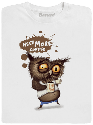 Potřebuju víc kafe pánské dlouhý rukáv White