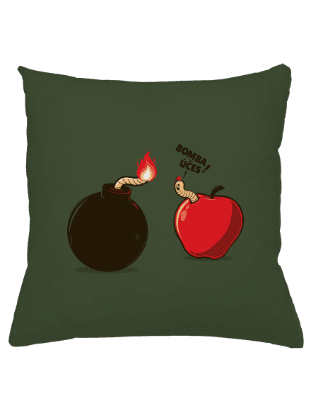 Bombovej účes polštář Olive Green