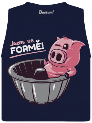 Ve formě dámské tílko volné Navy