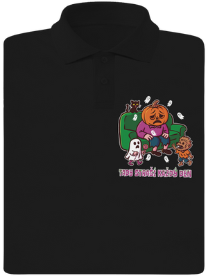 Tady straší každý den pánská polokošile Black