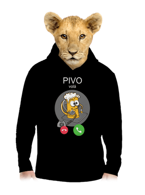 Pivo volá dětská mikina klokanka Black