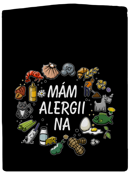 Mám alergii na... + fix pánská mikina na zip Black