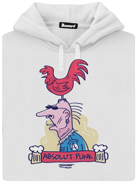 Absolut Punk dámská mikina klokanka White