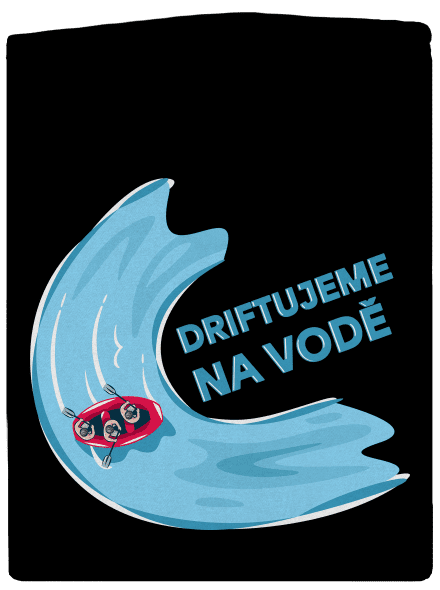 Driftujeme na vodě dámská mikina na zip Black