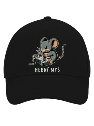 Herní myš kšiltovka baseballka Black