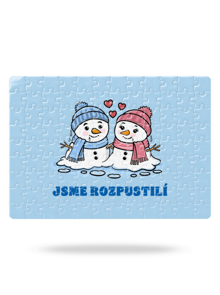 Rozpustilí sněhuláci puzzle White