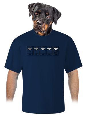 Předpověď počasí unisex tričko oversized Midnight Blue