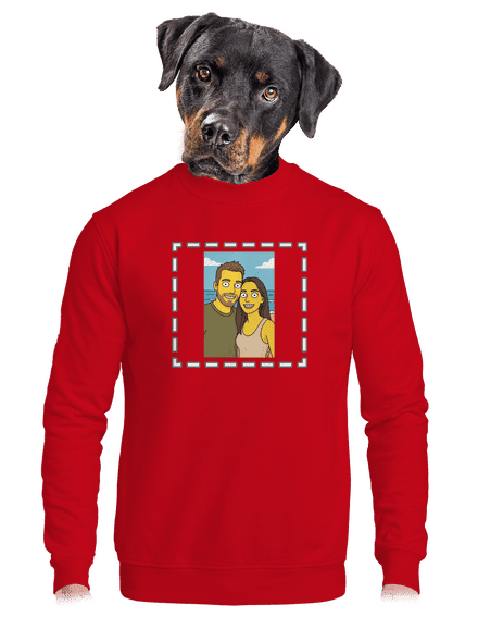 Simpsonovi z vlastní fotky unisex mikina bez kapuce Red