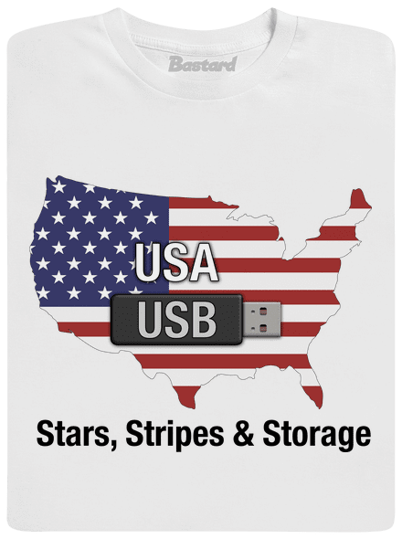USA a USB dětské tričko White