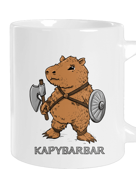 Kapybarbar velký hrnek White