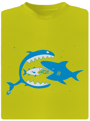 Rybky dětské sportovní tričko Neon Yellow