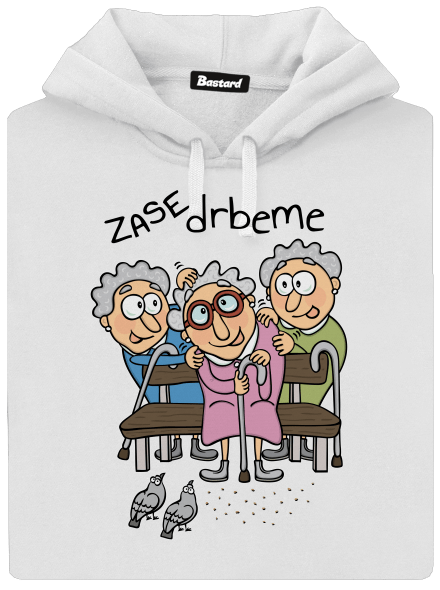 Zase drbeme dámská mikina klokanka White