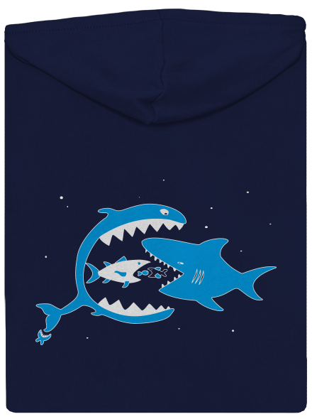 Rybky pánská mikina na zip Navy