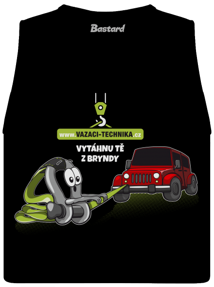 Vázací technika 4 dámské tílko volné Black