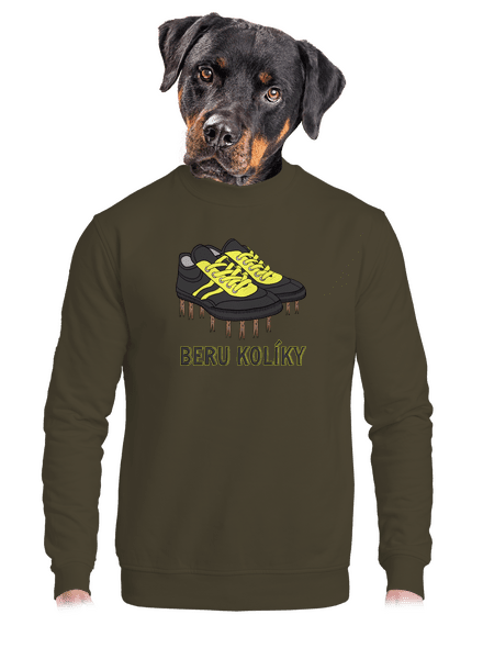 Beru kolíky unisex mikina bez kapuce Urban Khaki