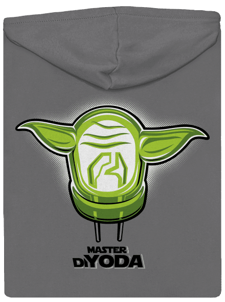 Mistr DiYoda dámská mikina na zip Steel Gray