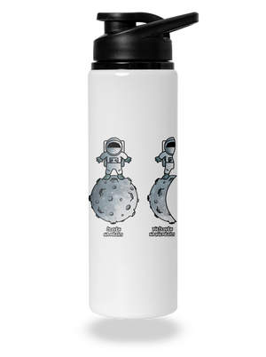 Půlčlovek na půlměsíci lahev na vodu White