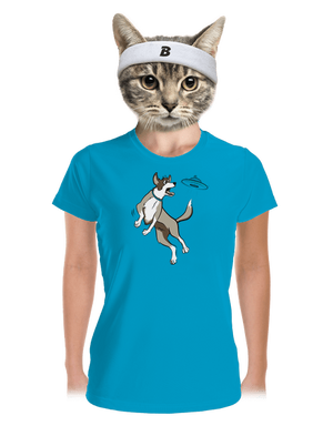 Létající talíř dámské sportovní tričko Blue Atol