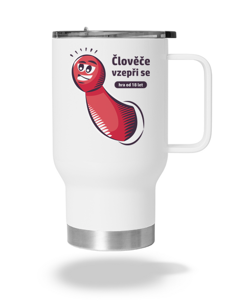 Člověče vzepři se termohrnek White