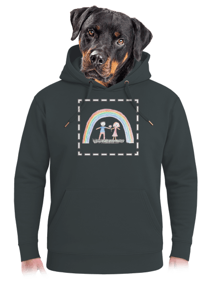 Dětské kresby - nahraj vlastní unisex mikina premium Charcoal